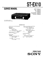 Sony ST-EX10 - Service Manual